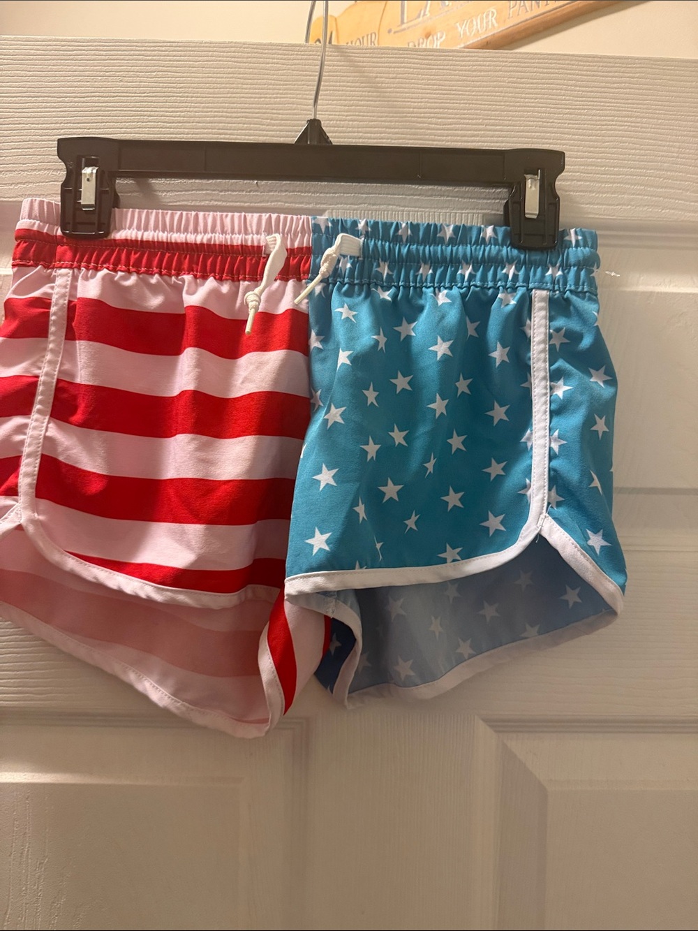 Tipsy Elves Red, White & Blue Star Stripe Swim Shorts XS EUC